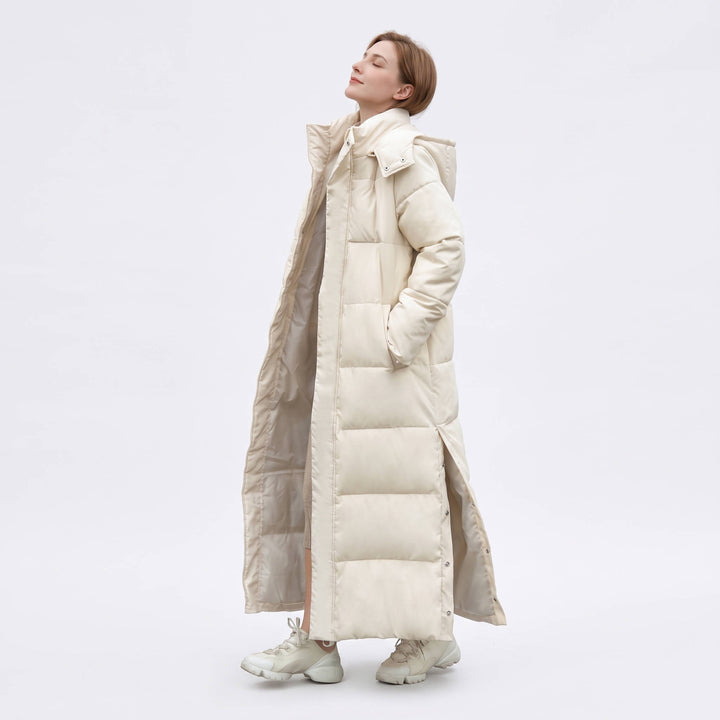 Cheryl | Sophisticated Long Puffer Jacket with Removable Hood