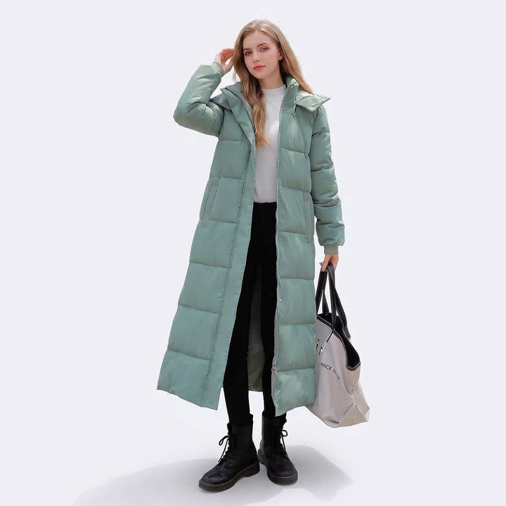 Cheryl | Sophisticated Long Puffer Jacket with Removable Hood