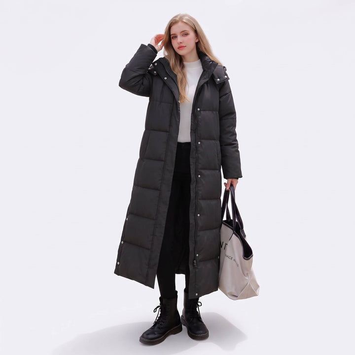 Cheryl | Sophisticated Long Puffer Jacket with Removable Hood