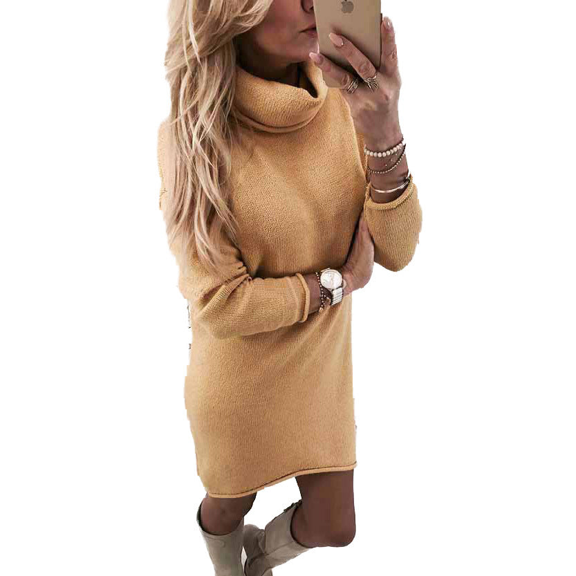 Christina | Effortless Turtleneck Mini Sweater Dress