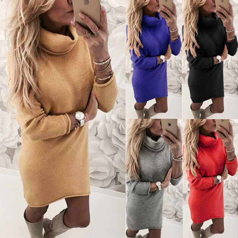 Christina | Effortless Turtleneck Mini Sweater Dress