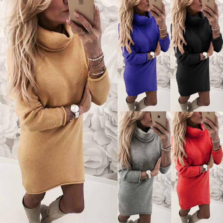 Christina | Effortless Turtleneck Mini Sweater Dress