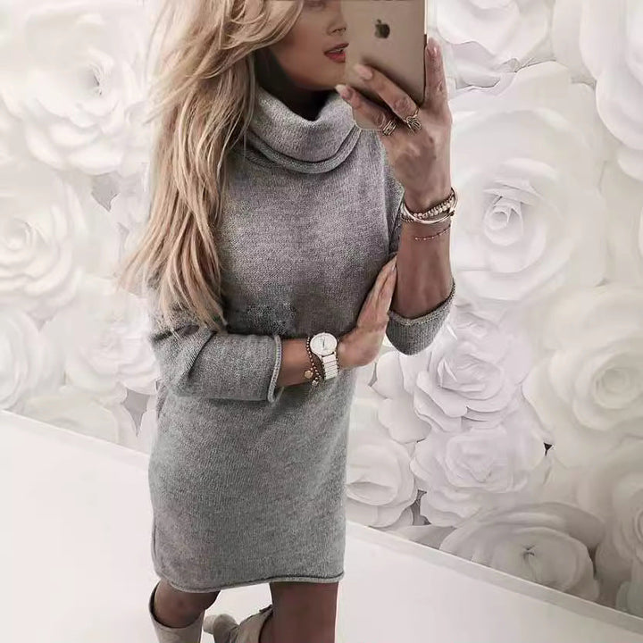 Christina | Effortless Turtleneck Mini Sweater Dress