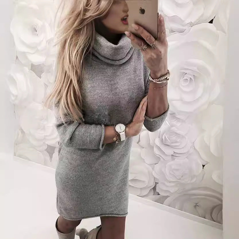 Christina | Effortless Turtleneck Mini Sweater Dress