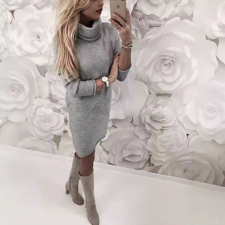 Christina | Effortless Turtleneck Mini Sweater Dress