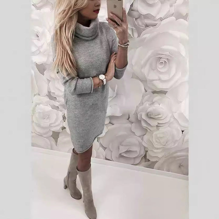Christina | Effortless Turtleneck Mini Sweater Dress