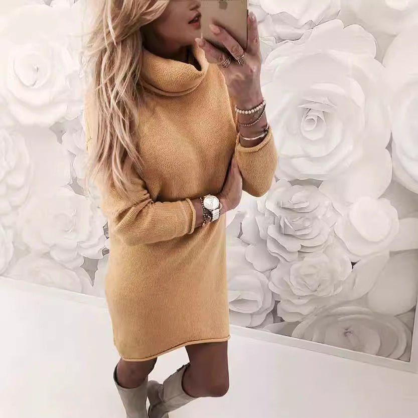 Christina | Effortless Turtleneck Mini Sweater Dress