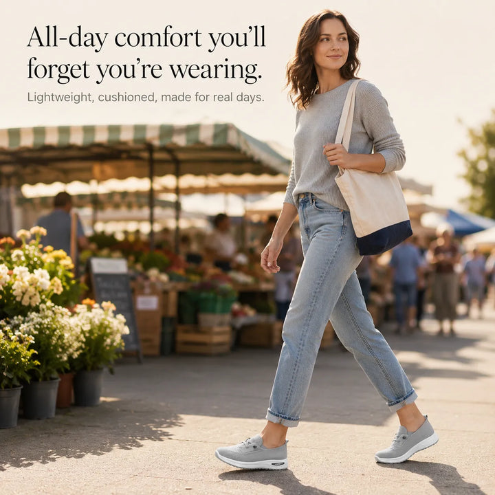 Christina | Knit Slip-On Supportive Walking Shoes