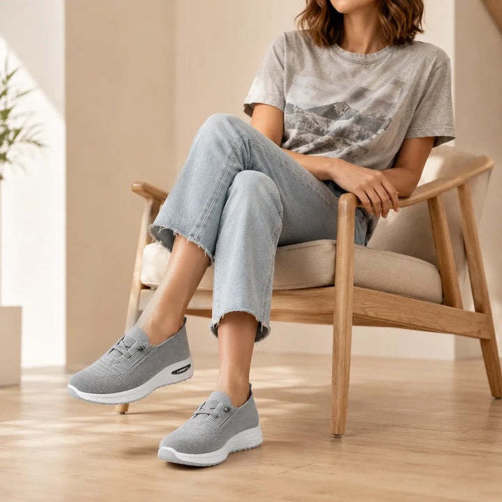 Christina | Knit Slip-On Supportive Walking Shoes