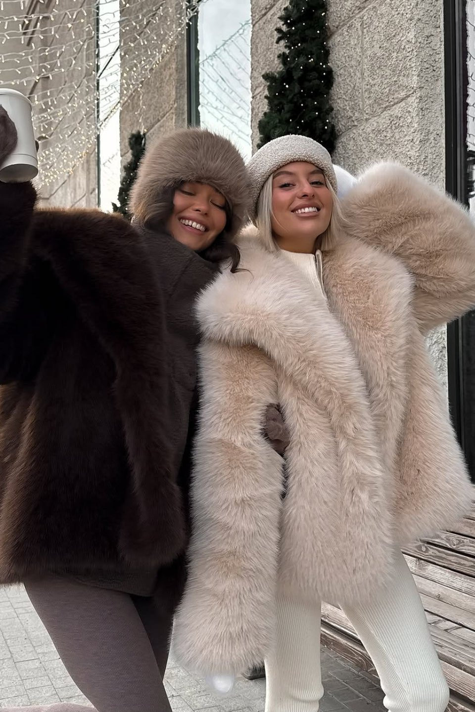 Christine | Polished Shaggy Collar Fur Coat