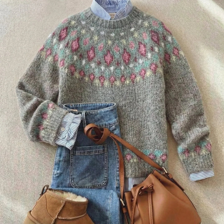 Deborah | Graceful Fair Isle Christmas Sweater Women