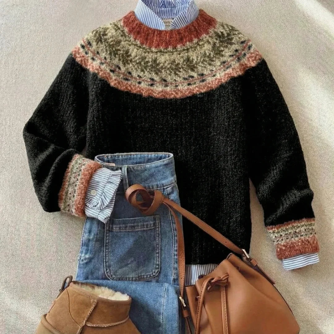 Deborah | Graceful Fair Isle Christmas Sweater Women