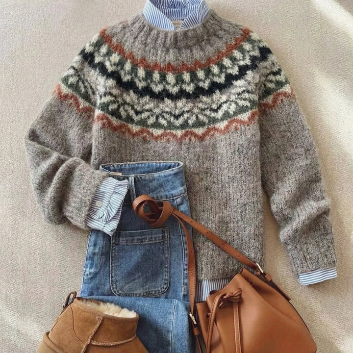 Deborah | Graceful Fair Isle Christmas Sweater Women