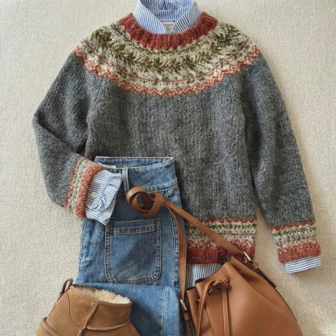 Deborah | Graceful Fair Isle Christmas Sweater Women