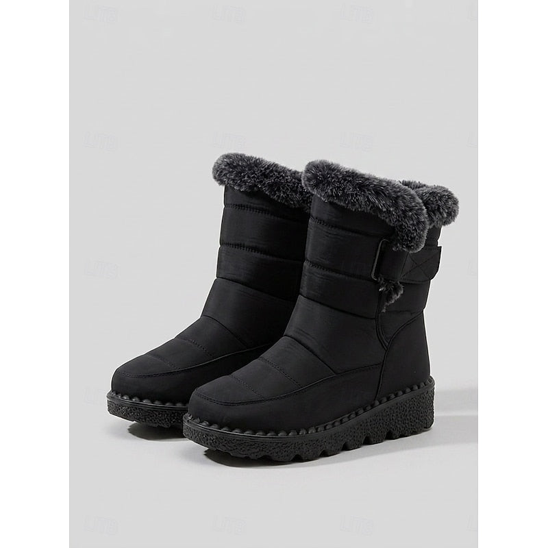 Deborah | Sophisticated Fur-Trimmed Winter Boots Women