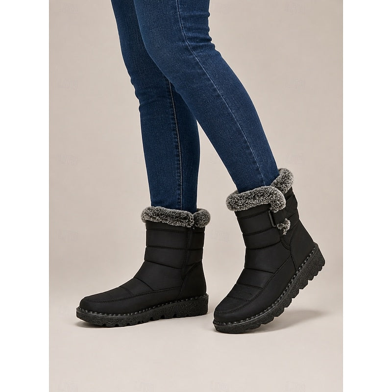 Deborah | Sophisticated Fur-Trimmed Winter Boots Women