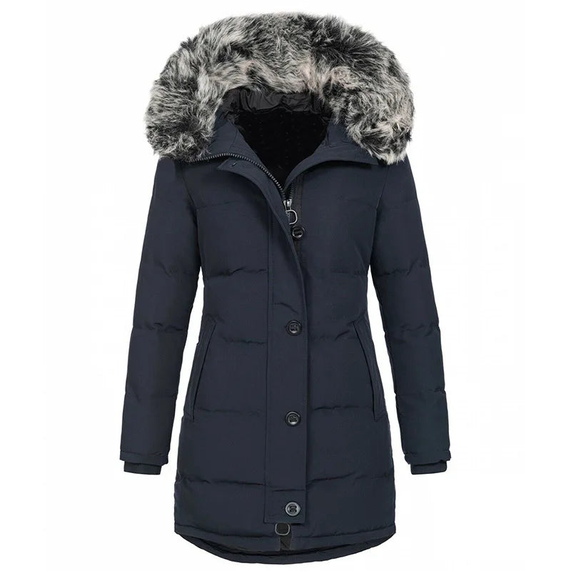 Debra | Cozy Quilted Hooded Longline Winter Puffer Jacket