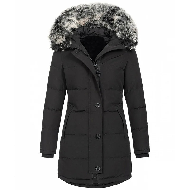 Debra | Cozy Quilted Hooded Longline Winter Puffer Jacket