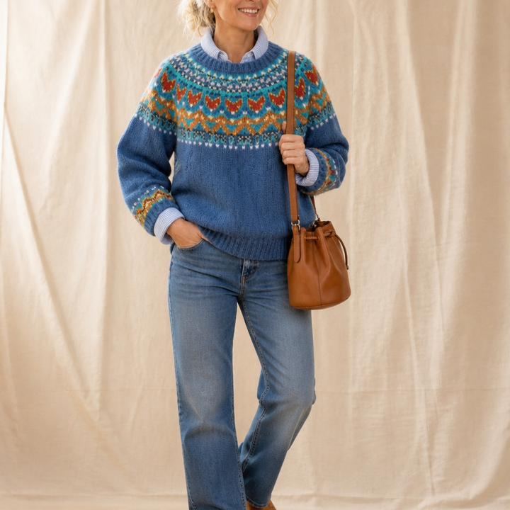 Diana | Fair Isle Crew Neck Christmas Sweater Women