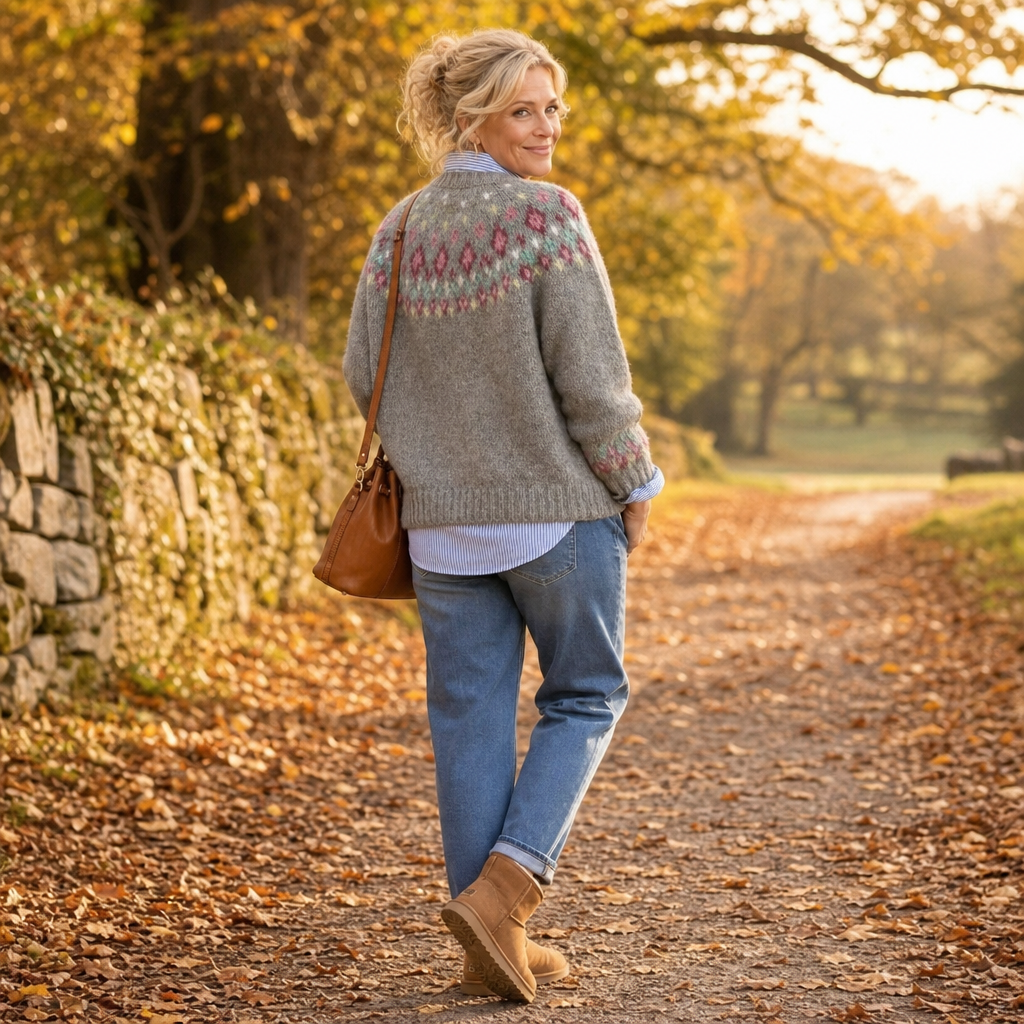 Diana | Fair Isle Crew Neck Christmas Sweater Women