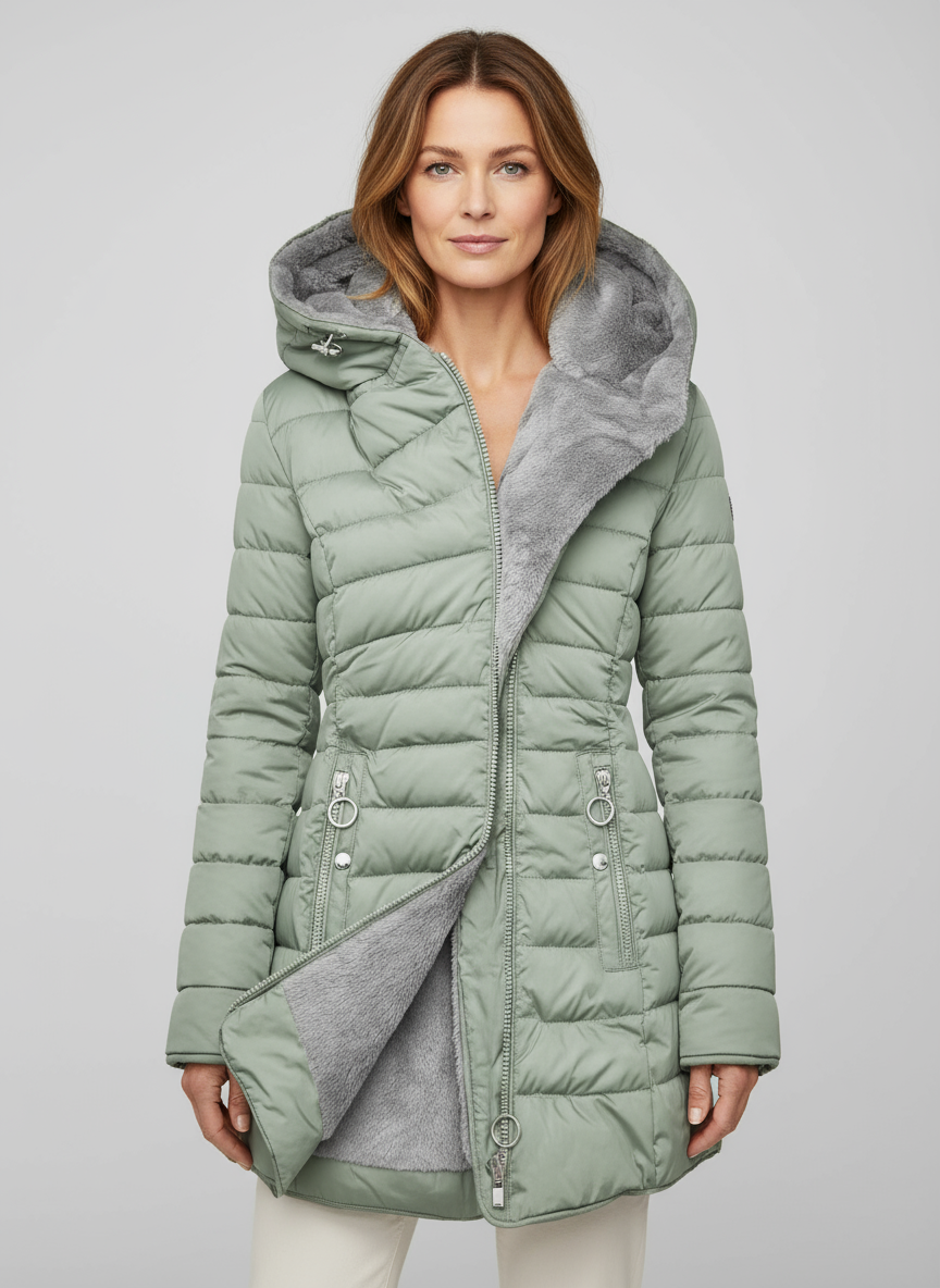 Diana | Graceful Hooded Quilted Puffer Winter Coat