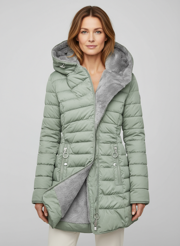 Diana | Graceful Hooded Quilted Puffer Winter Coat