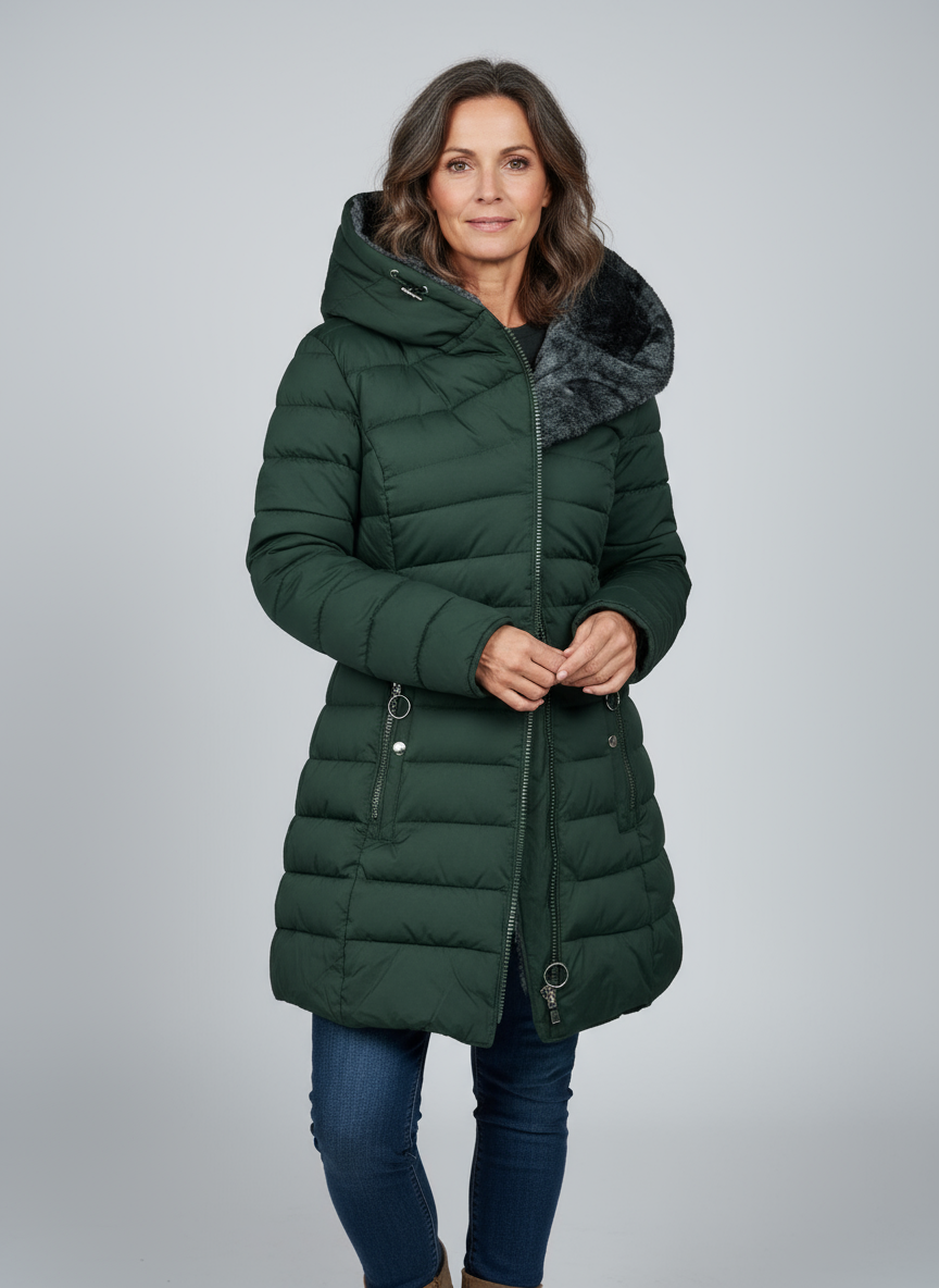 Diana | Graceful Hooded Quilted Puffer Winter Coat