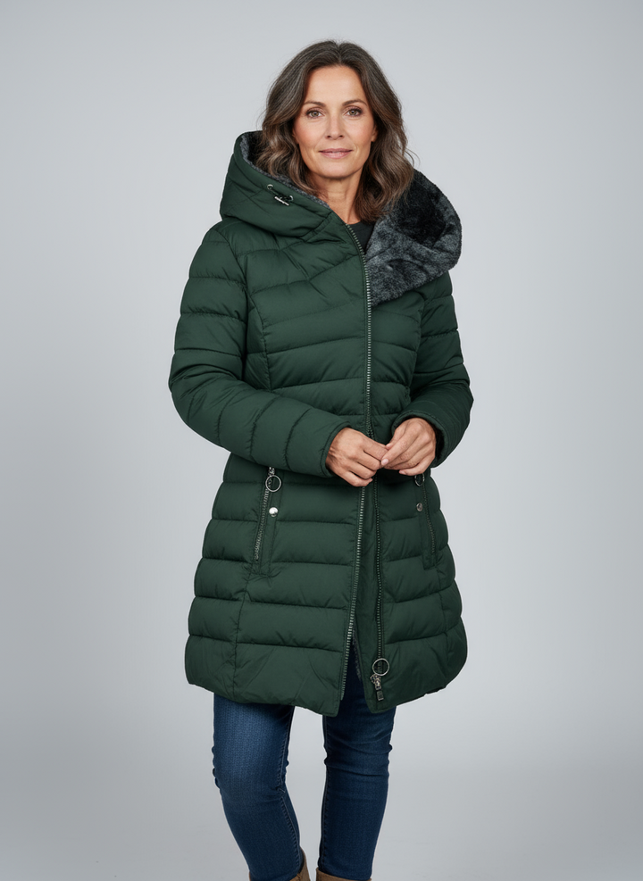 Diana | Graceful Hooded Quilted Puffer Winter Coat