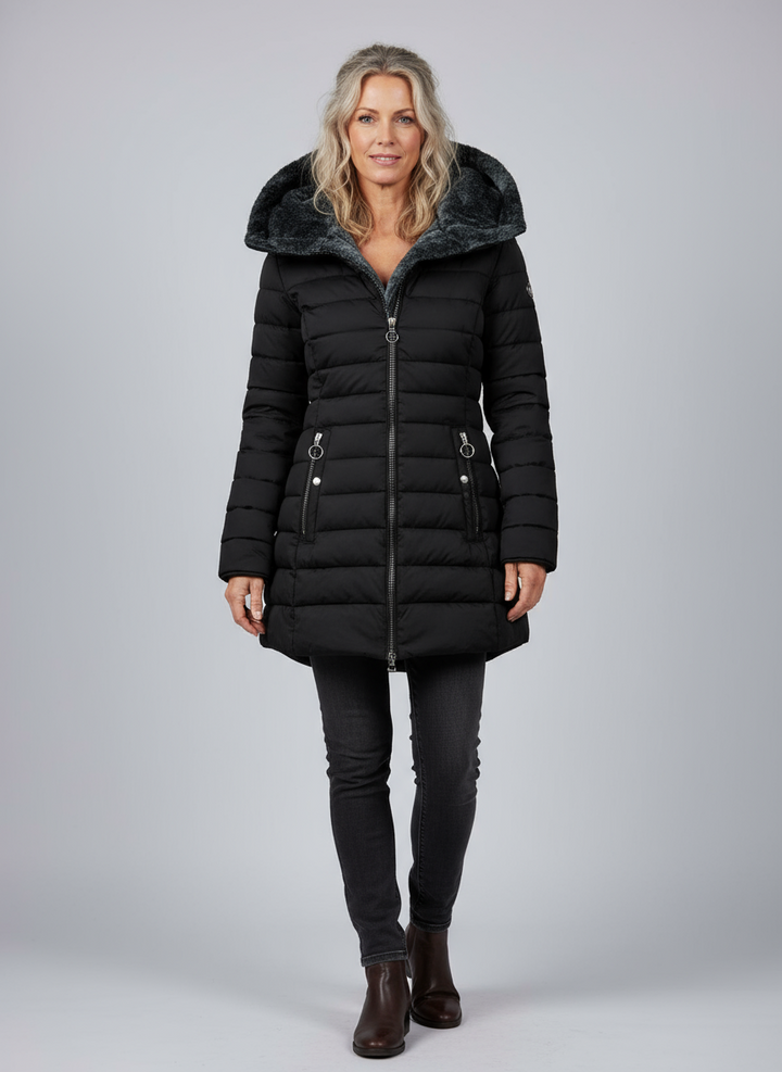 Diana | Graceful Hooded Quilted Puffer Winter Coat