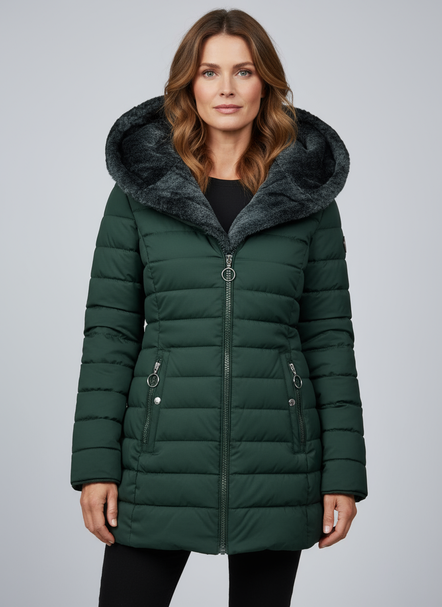 Diana | Graceful Hooded Quilted Puffer Winter Coat