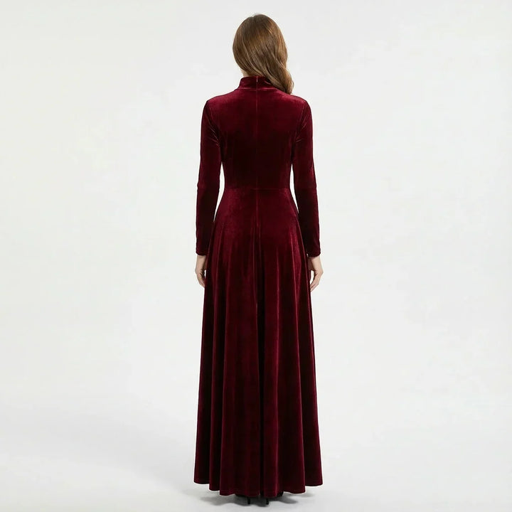 Diana | Sophisticated Long Sleeve Maxi Christmas Dress