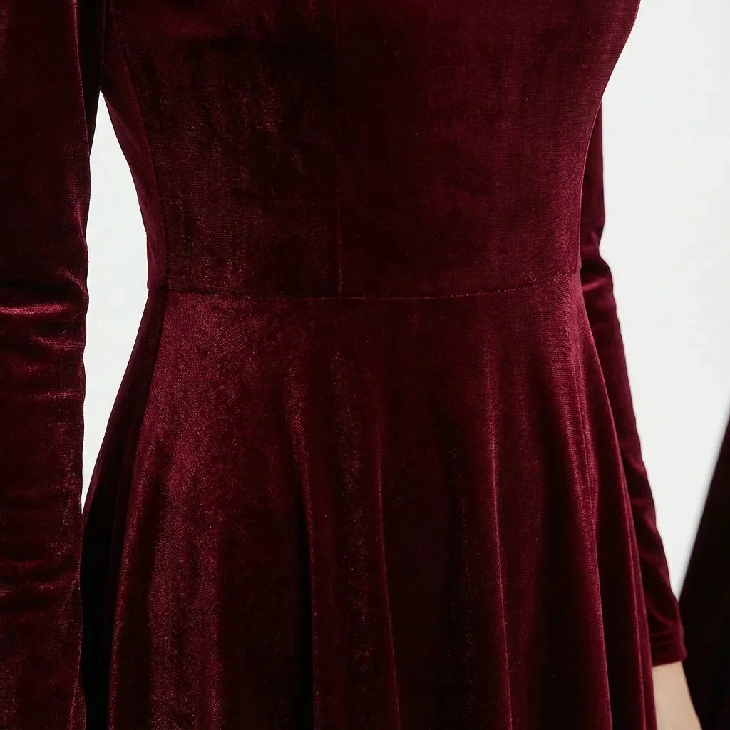 Diana | Sophisticated Long Sleeve Maxi Christmas Dress