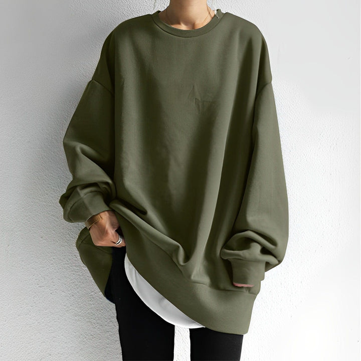 Diane | Relaxed Oversized Sweatshirt with Curved Hem