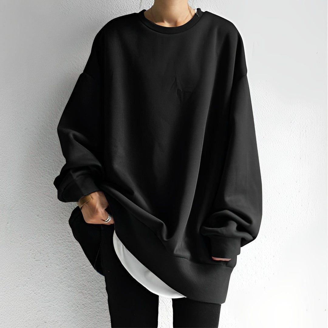 Diane | Relaxed Oversized Sweatshirt with Curved Hem