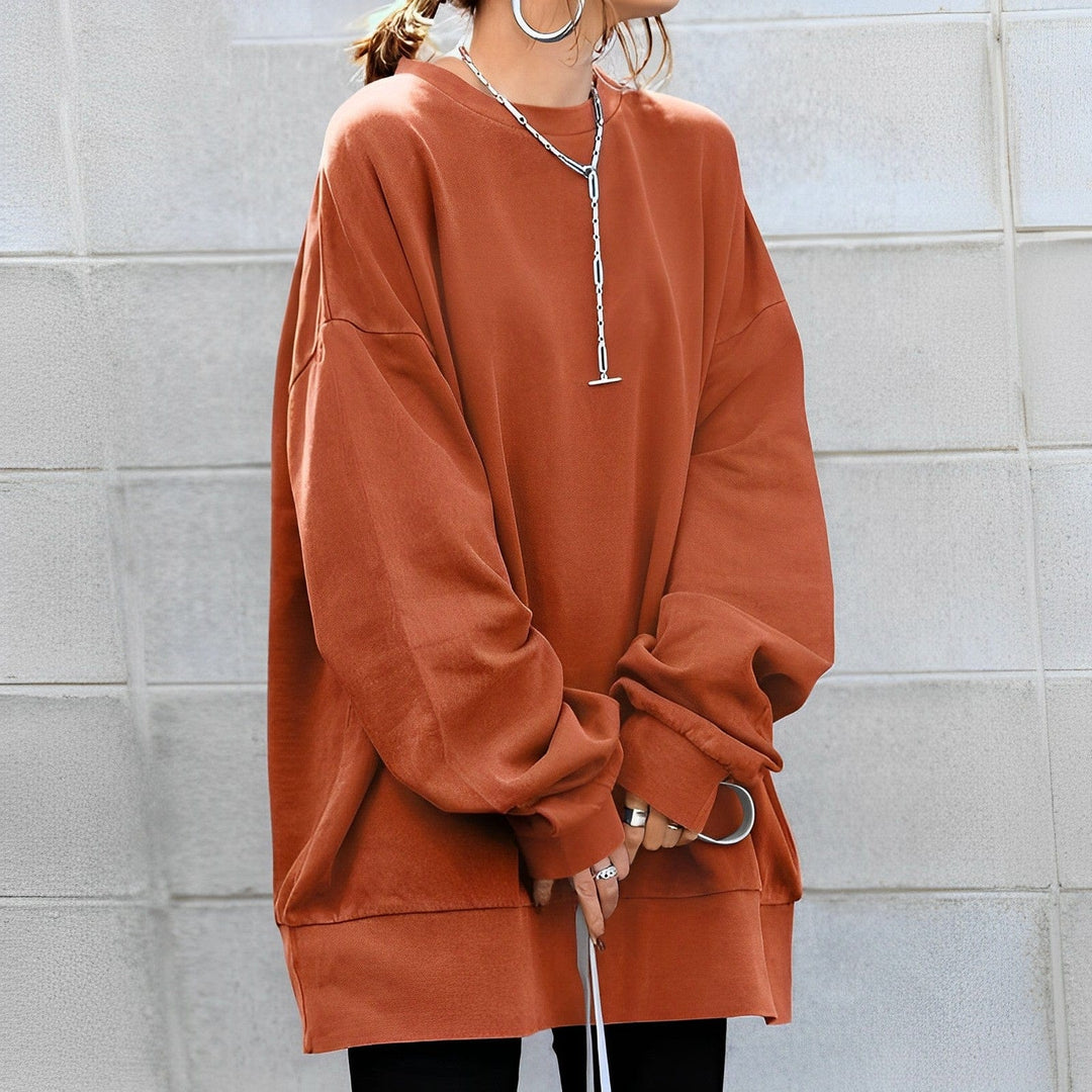 Diane | Relaxed Oversized Sweatshirt with Curved Hem