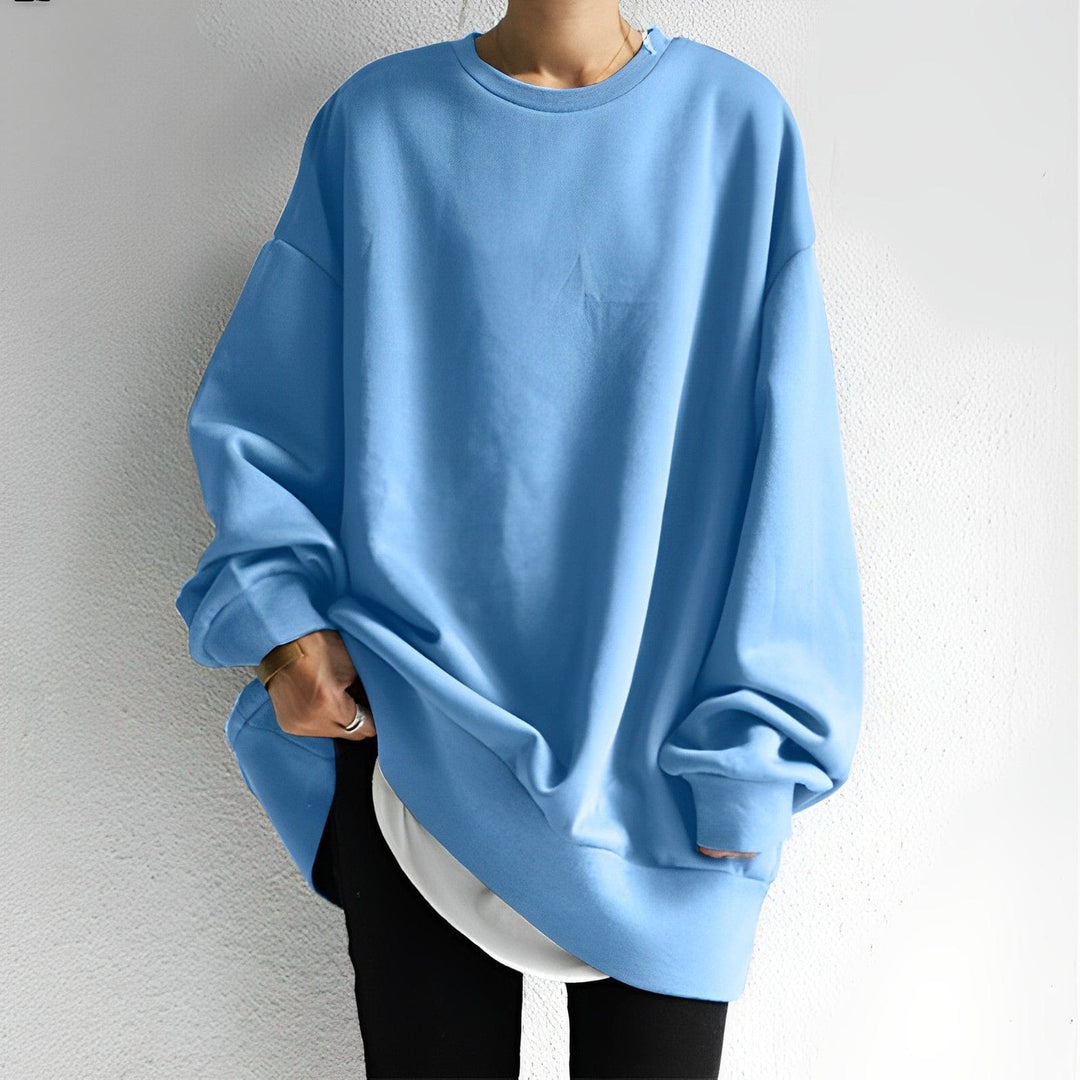 Diane | Relaxed Oversized Sweatshirt with Curved Hem
