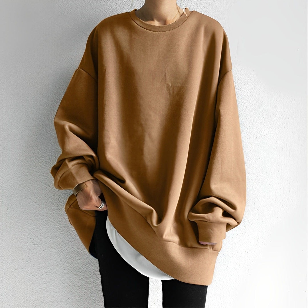 Diane | Relaxed Oversized Sweatshirt with Curved Hem