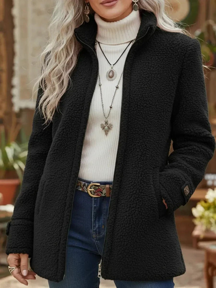 Diane | Timeless Stand Collar Zip-Up Sherpa Jacket Women