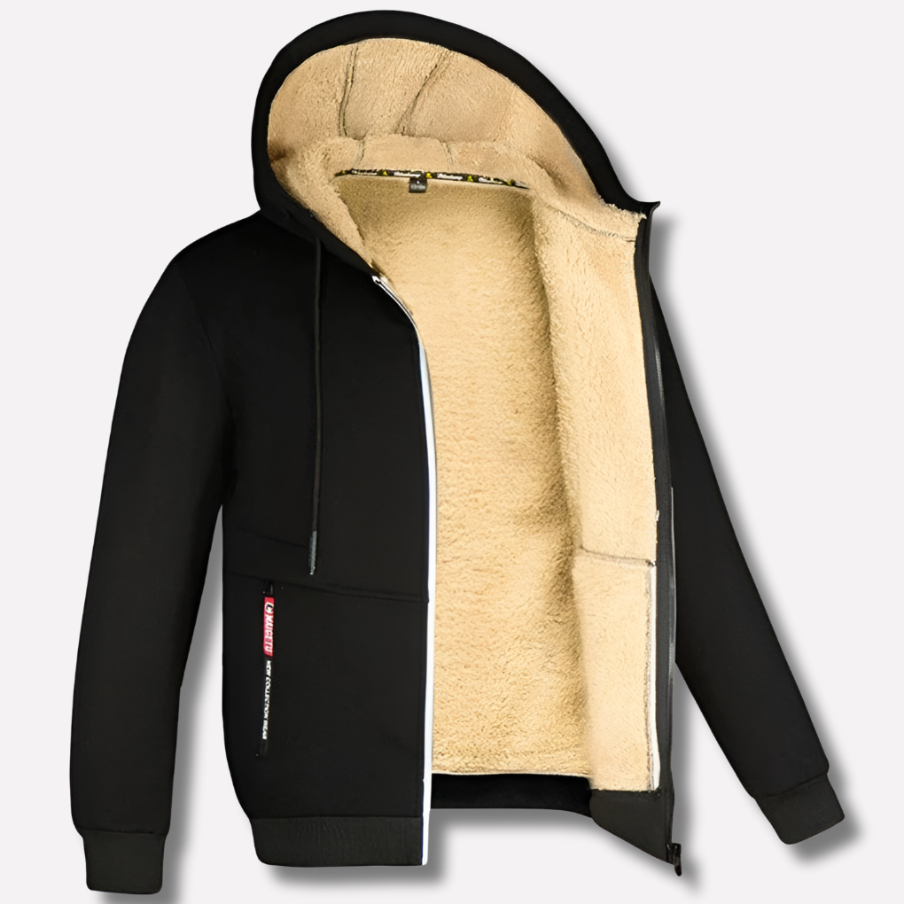 Donald | Stylish Plush-Lined Full Zip Mens Hoodies