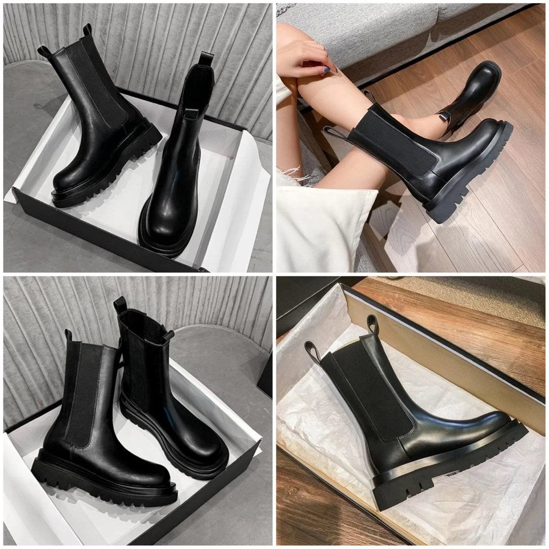 Donna | Chic Platform Lug Sole Combat Boots for Women