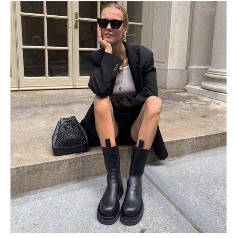 Donna | Chic Platform Lug Sole Combat Boots for Women