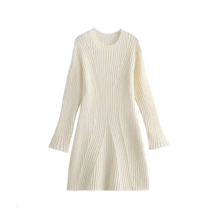 Donna | Cozy Ribbed Bell Sleeve Sweater Dress