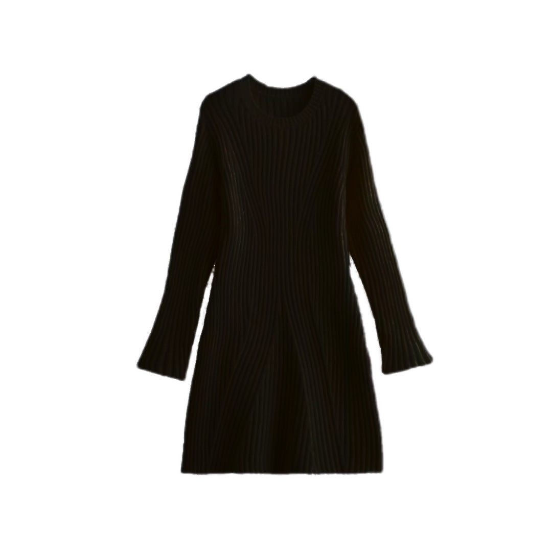 Donna | Cozy Ribbed Bell Sleeve Sweater Dress