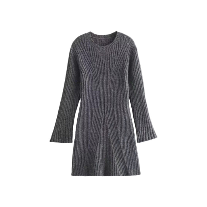 Donna | Cozy Ribbed Bell Sleeve Sweater Dress
