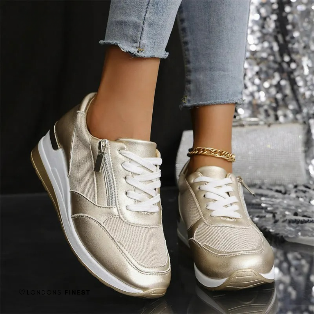 Donna | Refined Side Zip Supportive Walking Shoes