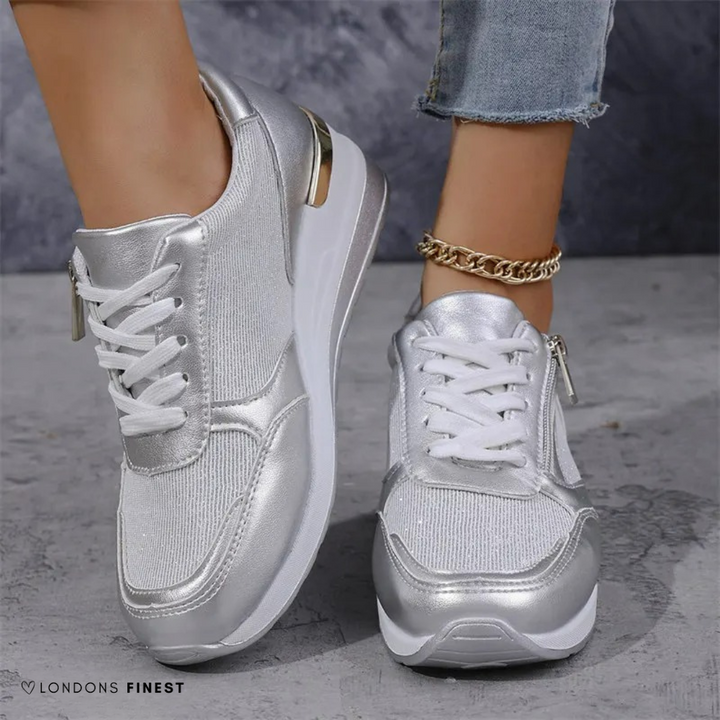 Donna | Refined Side Zip Supportive Walking Shoes