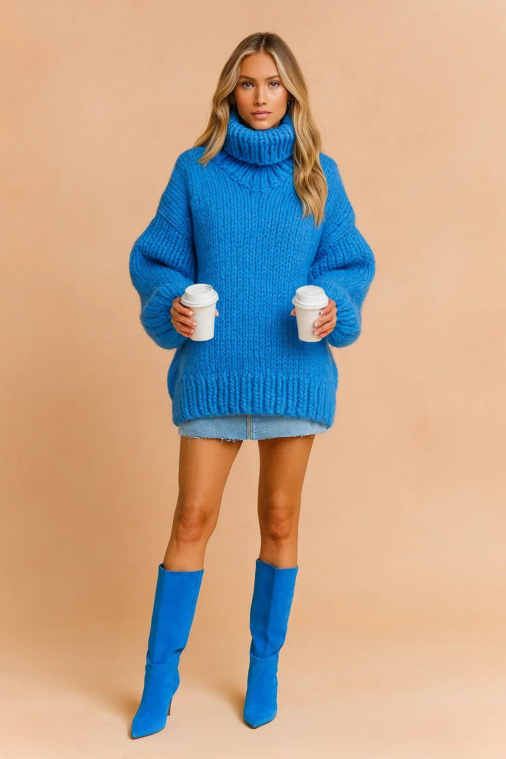Donna | Relaxed Oversized Chunky Knit Turtleneck Sweater