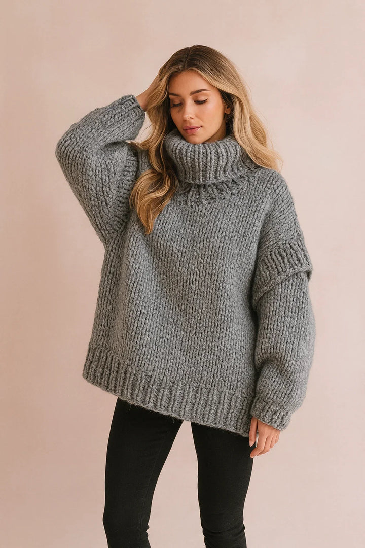 Donna | Relaxed Oversized Chunky Knit Turtleneck Sweater