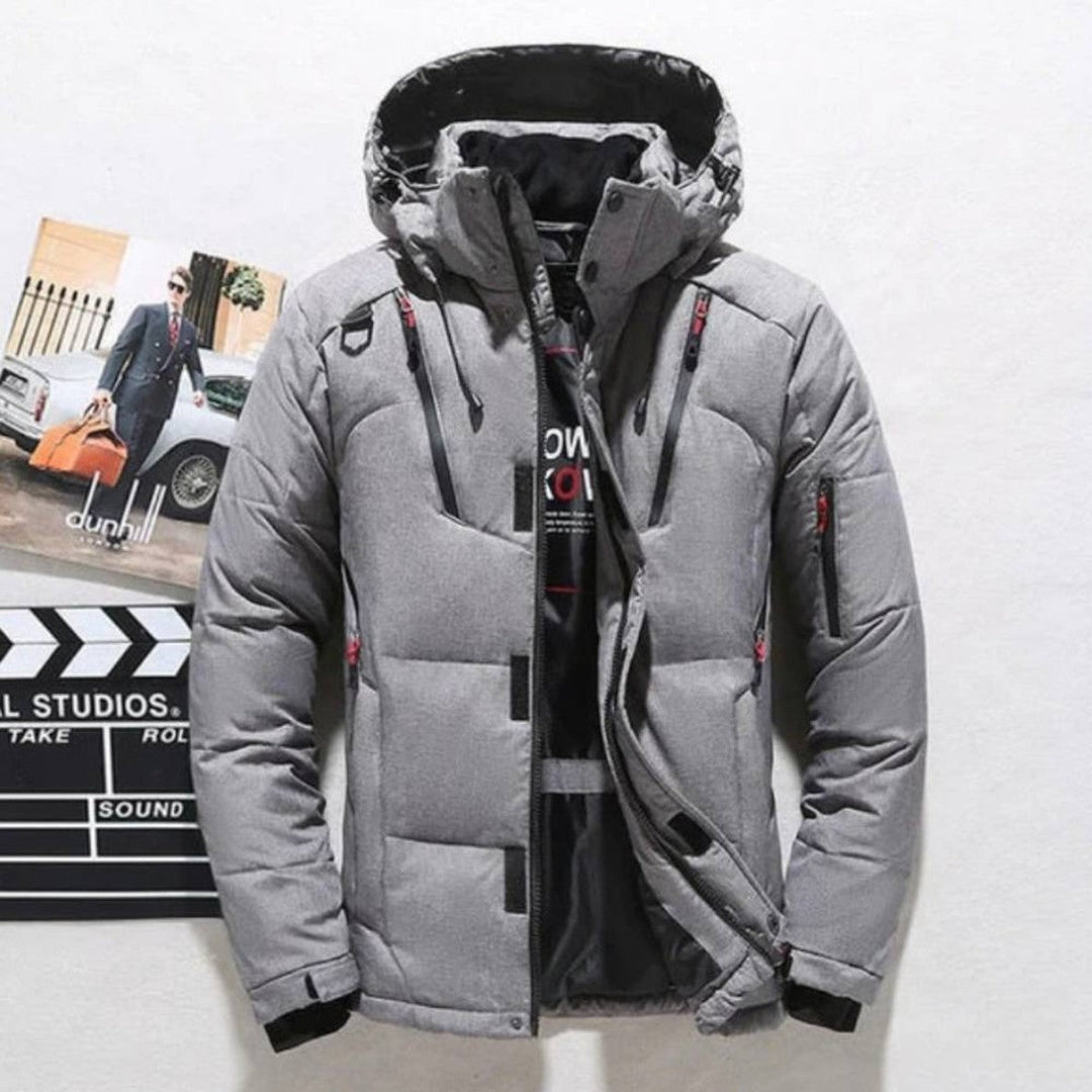 Douglas | Chic Hooded Zip-Up Puffer Jacket with Multi-Pocket Design