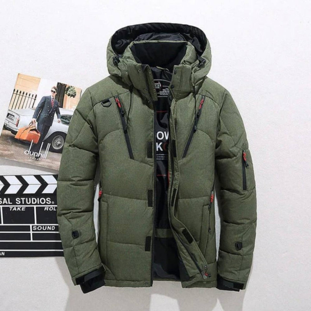 Douglas | Chic Hooded Zip-Up Puffer Jacket with Multi-Pocket Design